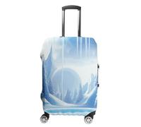 BTCOWZRV Snow Ice World Travel Luggage Cover Dustproof Suitcase Cover Luggage Covers For Suitcase Thicken Elastic Suitcase Protector Washable Baggage Covers Fit 19-32 Inch Luggage, White, S