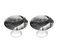 BTCOWZRV Snow Mountain Lone Wolf 2 Pack Cabinet Knobs Drawer Pulls