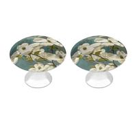 BTCOWZRV Spring Dogwood Blossoms 2 Pack Cabinet Knobs Drawer Pulls