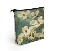 BTCOWZRV Spring Dogwood Blossoms Makeup Bag Cosmetic Bags Toiletry Bag