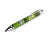 BTCOWZRV Spring Green Grass Ballpoint Pens - 0.5mm Retractable Gel Pens with Comfortable Grip, No Bleed Black Ink, Personalized Ball Point Pen Smooth Writing Pens Gift for Men Women