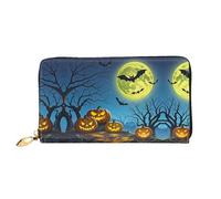 BTCOWZRV Strange night Leather Wallet for Women Long Coin Purse Ultra Slim Credit Cards Holder Bifold Clutch