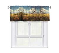 BTCOWZRV The Wind Blows Feathers Curtain Valance for Windows,Kitchen Window Curtains Blackout Drapes Window Treatments Decorative Rod Pocket Short Curtain for Living Room Bedroom,54" W x 18" L
