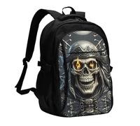BTCOWZRV Travel Laptop Backpack Business Backpack for Men Women Pirate Skull Travel Backpack with USB Charging Port