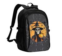 BTCOWZRV Travel Laptop Backpack Business Backpack for Men Women Skeleton spider web Travel Backpack with USB Charging Port