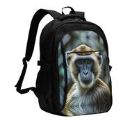 BTCOWZRV Travel Laptop Backpack Business Backpack for Men Women The Silent Monkey Travel Backpack with USB Charging Port
