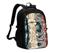BTCOWZRV Travel Laptop Backpack Business Backpack for Men Women Three color decorative pattern Travel Backpack with USB Charging Port