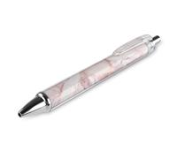 BTCOWZRV White Marble Pattern Ballpoint Pens 1 PCS - 0.5mm Retractable Gel Pens with Comfortable Grip, No Bleed Black Ink, Personalized Ball Point Pen Smooth Writing Pens Gift for Men Women