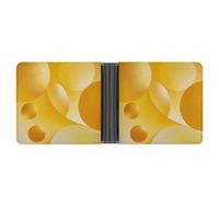 BTCOWZRV Yellow Abstract Wallet, Minimalist Business Card Holder, Slim Bifold Wallet, Multiple Card Slots for Cash And Cards, Ideal for Men Women Daily Work Office Travel