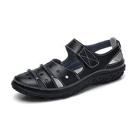 BTDECLAR Women's Closed Toe Sandals Elegant Summer 2022 Retro Casual Hollow Comfortable Arch Support Ankle Strap Outdoor Walking Sandalias para mujer, black, 6 UK