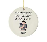 btdin Chandler and Joey Hugging Christmas Ornament, Memorial Chandler Bing Ornament, The ONE Where WE All Lost A Friend, Chandler Bing 2023 Ornament, Christmas Tree Hanging Presents, (A)