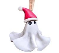 btdin Christmas Ghost Tree Hanging Ornament Spooky Creepy Christmas Decor Xmas Cute Scary Acrylic Ghost Ornament (1PC)