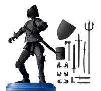 btdin Dummy 13 Robot Action Figure in Armor, Magnetic Lucky 13 T13 Multi-Jointed Figure, T13 Action Figure, T13 Fifth Generation Medieval Knight with Weapons and Shields (Black)