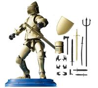 btdin Dummy 13 Robot Action Figure in Armor, Magnetic Lucky 13 T13 Multi-Jointed Figure, T13 Action Figure, T13 Fifth Generation Medieval Knight with Weapons and Shields (Gold)