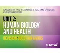 BTEC AAQ National Extended Certificate in Health & Social Care Unit 2 Human Biology & Health Revision Question Cards