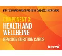 BTEC Tech Award in Health and Social Care Component 3 Revision Question Cards: for 2025 & 2026 exams (tutor2u BTEC Tech Award Health & Social Care)