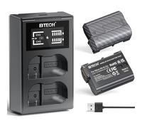 BTECH EN-EL15C Battery 2600mAh Pack of 2 with 18W LCD Dual Fast Charger, Compatible with Nikon Z5, Z6, Z7, Z8, Zf, D850, D810, D750, D500, D7200, D7500, Z6 II, Z7 II Camera