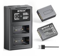 BTECH NP-W126S Battery 1140 mAh Pack of 2 with USB-C 18W Dual Fast Charger, Compatible with Fujifilm X100VI, X100V, X-T5, X-T4, X-S10, X-T30 II, X-E4, X-M5