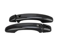 BTEDSXC Outer Door Handle Caps Shell Compatible with for A5 Coupe 2008 2009 2010 2011 2012-2017 1 Pair Carbon Fiber Style Car Left Right Door Handle Cover Trim for Smart Hole