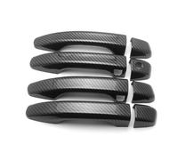 BTEDSXC Outer Door Handle Caps Shell Compatible with for Accord 10th 2018-2021 Car Sticker Carbon Fiber Style Silver Exterior Door Handle Moulding Cover Trim Decor Accessories