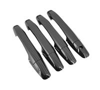 BTEDSXC Outer Door Handle Caps Shell Compatible with for Pilot 2009 2010 2011 2012-2015 Car Carbon Fiber Style Exterior Door Handle Moulding Cover Trim Decor Auto