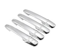 BTEDSXC Outer Door Handle Caps Shell Compatible with Mercury for Milan 2006 2007-2011 Black Carbon Fiber Chrome Car Door Handle Cover Exterior Trim Left Right Front Rear