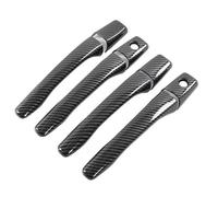 BTEDSXC Outer Door Handle Caps Shell Compatible with Mitsubishi for Endeavor 2004 2005 2006 2007 2008 2009 Car Glossy Black Carbon Fiber Chrome Car Door Handle Cover Auto Parts