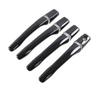 BTEDSXC Outer Door Handle Caps Shell Compatible with Mitsubishi for Galant 2004 2005 2006 2007 2008 2009 Car Glossy Black Carbon Fiber Chrome Car Door Handle Cover Auto Parts