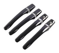 BTEDSXC Outer Door Handle Caps Shell Compatible with Mitsubishi for Galant 2004 2005 2006 2007 2008 2009 Car Glossy Black Carbon Fiber Chrome Car Door Handle Cover Auto Parts