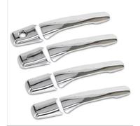 BTEDSXC Outer Door Handle Caps Shell Compatible with Mitsubishi for Lancer 2002 2003 2004 2005 2006 Glossy Black Carbon Fiber Chrome Car Door Handle Cover Auto Parts