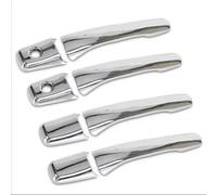 BTEDSXC Outer Door Handle Caps Shell Compatible with Mitsubishi for Outlander 2003 2004 2005 2006 Car Glossy Black Carbon Fiber Chrome Car Door Handle Cover Auto Parts