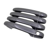 BTEDSXC Outer Door Handle Caps Shell Compatible with Toyota for Crown S200 2009 2010 2011 2012 Accessorie Car Exterior Stickers Luxurious Chrome Black Carbon Fiber Door Handle Cover
