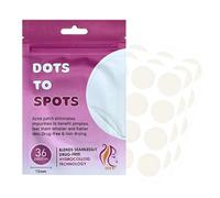 BTF DOTS TO SPOTS Acne Patches, Hydrocolloid Pimple Patches for Fast Healing, Blemish Spot Treatment, Invisible Zit Stickers for Face, Overnight Pimple Care. 12mm 36 Patches