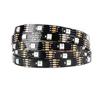 BTF-LIGHTING 16.4ft 150Pixels WS2815 Upgraded WS2812B IP30 DC12V Black PCB | Individually Digital Addressable RGB Dual Signal LED Flexible Strip Light 5050 SMD Magic Dream Color