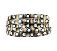 BTF-LIGHTING 16.4ft 300Pixels WS2815 Upgraded WS2812B IP30 DC12V Black PCB | Individually Digital Addressable RGB Dual Signal LED Flexible Strip Light 5050 SMD Magic Dream Color