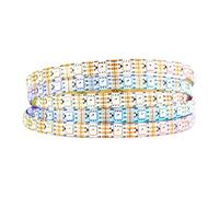 BTF-LIGHTING 16.4ft 300Pixels WS2815 Upgraded WS2812B IP65 DC12V White PCB | Individually Digital Addressable RGB Dual Signal LED Flexible Strip Light 5050 SMD Magic Dream Color