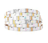 BTF-LIGHTING 16.4Ft 5M SK9822 (Similar APA102C) 30 Pixels/LEDs/m 150leds Non-Waterproof Data and Clock Separately DC5V Individually Addressable Full Color
