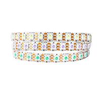 BTF-LIGHTING 1m WS2812B Gold Wire 100LEDs 100Pixels Flexible White PCB