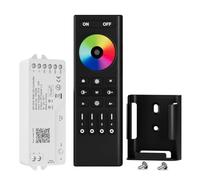 BTF-LIGHTING 2.4G WiFi SPI RGB LED Controller DR03W and RF Remote RC03RFB Kit Support Tuya/Smart Life APP Control Third-Party Voice Control for WS2811 WS2812B WS2813 WS2815 etc RGB LED Strips