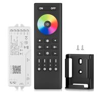 BTF-LIGHTING 2.4G WiFi SPI RGBW LED Controller DR04W and RF Remote RC03RFB Kit Support Tuya APP/Smart Life Control Alexa/Google Home Voice Control for SMD FCOB SK6812 WS2814 etc RGBW LED Strips