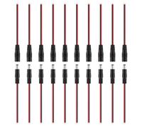 BTF-LIGHTING 2PIN DC Power Pigtail Cable Plug 10Pairs 22AWG 15cm 5.5mm x 2.1mm Male Female Connector for 2pin PWM SMD FCOB Single Color LED Strip