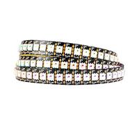 BTF-LIGHTING 3.2ft 144 Pixels WS2815 Upgraded WS2812B IP30 DC12V Black PCB | Individually Digital Addressable RGB Dual Signal LED Flexible Strip Light 5050 SMD Magic Dream Color