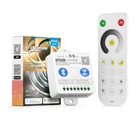 BTF-LIGHTING 4 Zones 2.4GHz Dimming RF Remote RB1 & SP530E WiFi Bluetooth Controllers Kit Support FCOB COB SMD PWM or SPI Single Color LED Strip DC5V DC12V DC24V