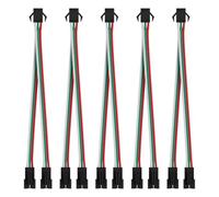 BTF-LIGHTING 5 PCS JST SM 3PIN V Shape 1 to 2 Connectors for 3 Pin SMD WS2812B WS2811 WS2812 WS2814 SK6812 FCOB WS2811 IC Addressable LED Strip Female Male 15CM 22AWG Wire