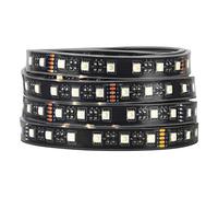 BTF-LIGHTING 5050 RGBW RGB+Warm White (2700K-3000K) 4 Colors in 1 LED 5m 16.4ft 60LEDs/m Multi-Colored LED Tape Lights IP65 Silicone Tube Waterproof Black PCB DC12V For Bedroom Kitchen Home Decoration
