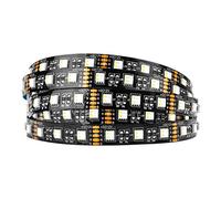 BTF-LIGHTING 5050 RGBW RGB+Warm White (2700K-3000K) 4 Colors in 1 LED 5m 16.4ft 60LEDs/m Multi-Colored LED Tape Lights IP30 Non-Waterproof Black PCB DC12V for Bedroom Kitchen Home Decoration