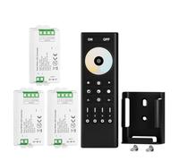 BTF-LIGHTING 5050SMD FCOB COB CCT RF Remote RC02RFB &3PCS C02RF Tuya LED Controller Kit 4 Zone RF 2.4GHz Wireless Remote Group Control PWM CCT(+ CW WW) 3pin Dual White LED Strip DC5V DC12V DC24V