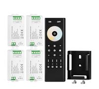 BTF-LIGHTING 5050SMD FCOB COB CCT RF Remote RC02RFB &4PCS C02RF Tuya Controller Kit 4 Zone RF 2.4GHz Wireless Remote Group Control PWM CCT(+ CW WW) 3pin Dual White LED Strip DC5V DC12V DC24V