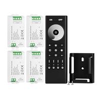 BTF-LIGHTING 5050SMD FCOB COB Dimming RF Remote RC01RFB &4PCS C01RF Tuya Controller Kit 4 Zones RF 2.4GHz Wireless Group Control PWM Single Color (+V -V) 2pin LED Neon Rope Light DC5V DC12V DC24V
