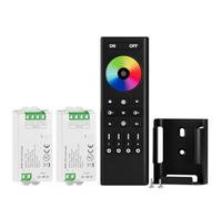 BTF-LIGHTING 5050SMD FCOB COB RGB RF Remote Control RC03RFB &2PCS C03RF Controller Kit 4-Zone RF 2.4GHz Wireless Remote Group Control for 4pin RGB(+V R G B) LED Strips DC5V DC12V DC24V